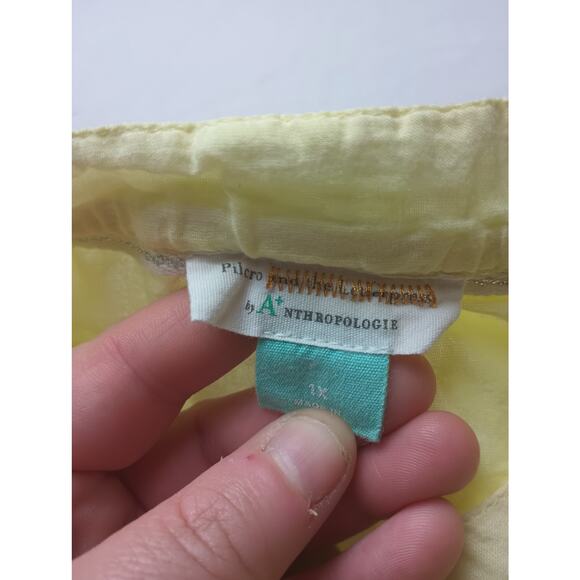 Anthropologie Pilcro Bella femme Button down Top Blouse Floral Embroidery 1X - Picture 4 of 6